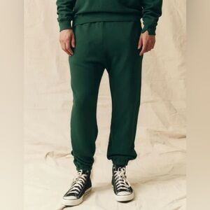THE GREAT. Men's Stadium Sweatpants Size 0 Green Grove